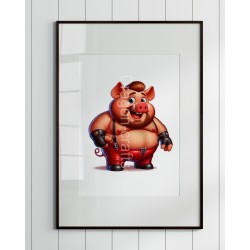 Print of design (option to be framed) - Pig(1)