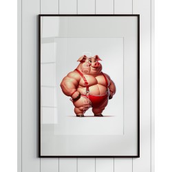 Print of design (option to be framed) - Pig(3)