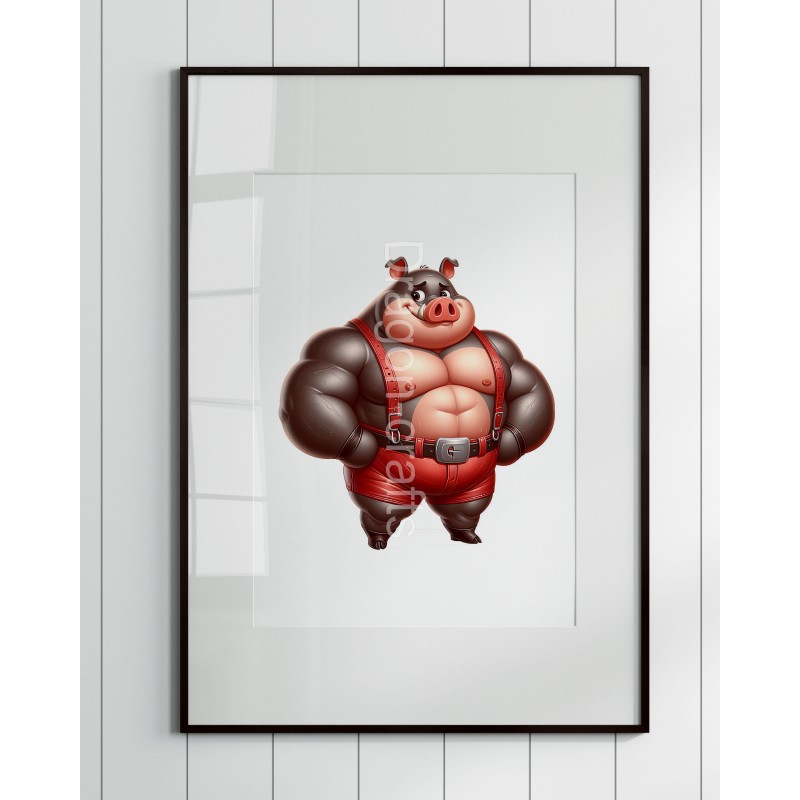 Print of design (option to be framed) - Pig(4)