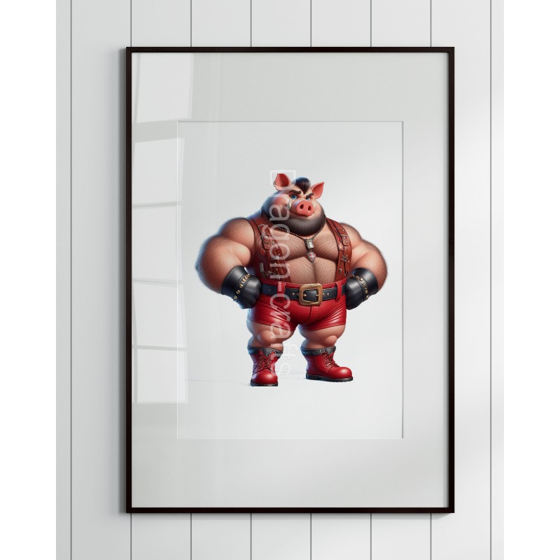 Print of design (option to be framed) - Pig(5)