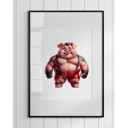 Print of design (option to be framed) - Pig(7)