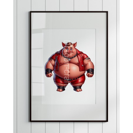 Print of design (option to be framed) - Pig(8)