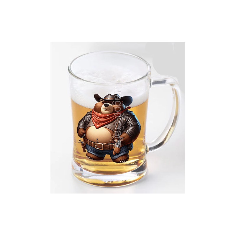 Glass Tankard - Cowboy(1)