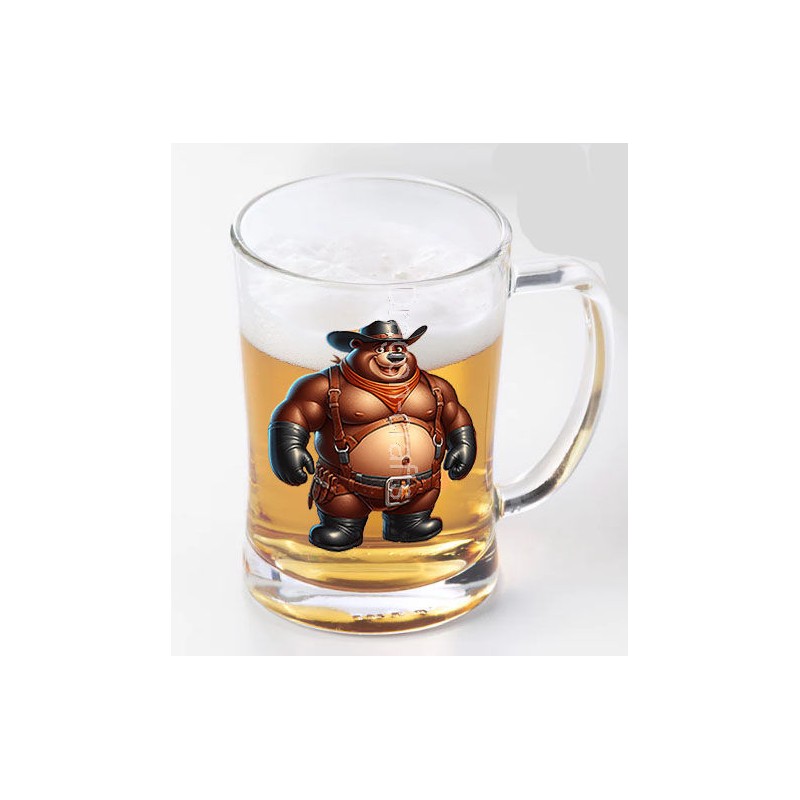 Glass Tankard - Cowboy(2)