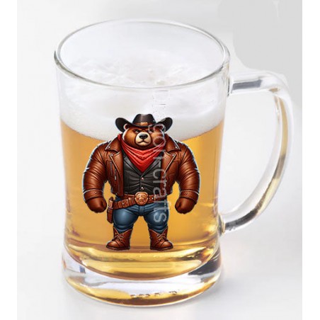 Glass Tankard - Cowboy(4)