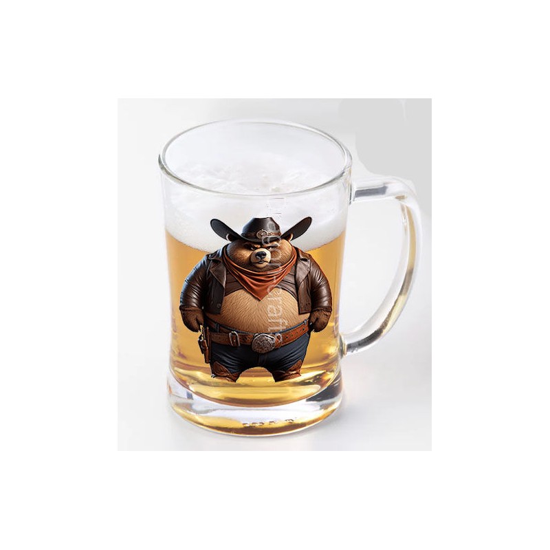 Glass Tankard - Cowboy(5)