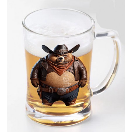 Glass Tankard - Cowboy(5)