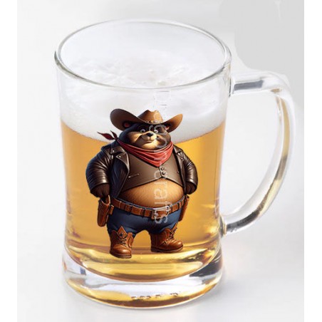 Glass Tankard - Cowboy(7)