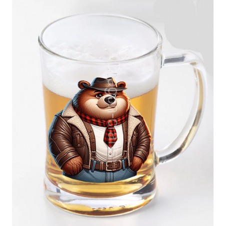 Glass Tankard - Cowboy(10)