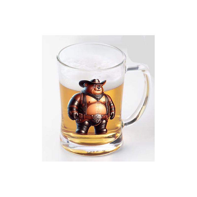 Glass Tankard - Cowboy(13)