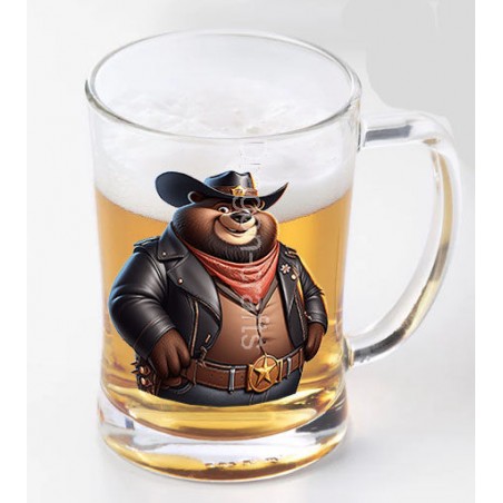 Glass Tankard - Cowboy(14)