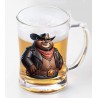 Glass Tankard - Cowboy(14)