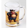 Glass Tankard - Cowboy(15)