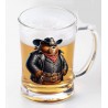 Glass Tankard - Cowboy(16)