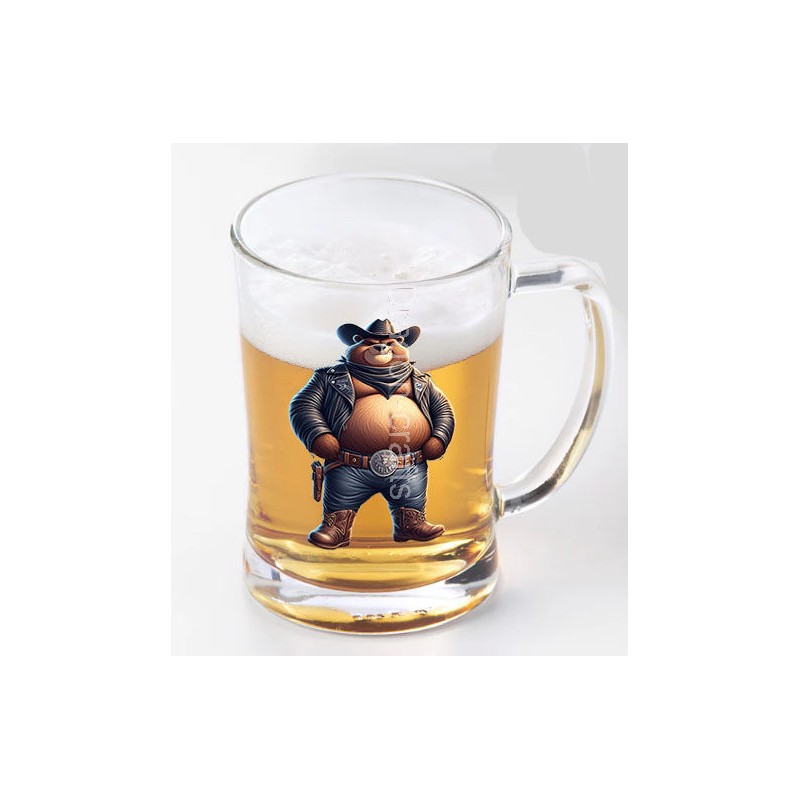 Glass Tankard - Cowboy(17)