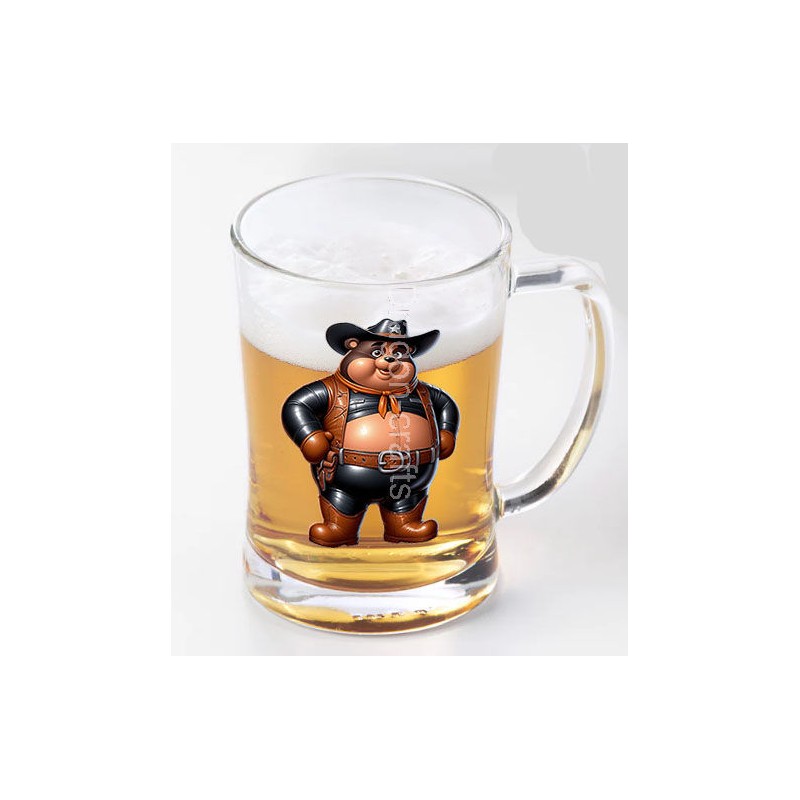 Glass Tankard - Cowboy(18) Glass Tankard - Cowboy(18)