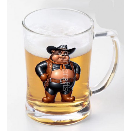 Glass Tankard - Cowboy(18)