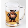 Glass Tankard - Cowboy(18)