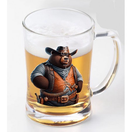 Glass Tankard - Cowboy(22)