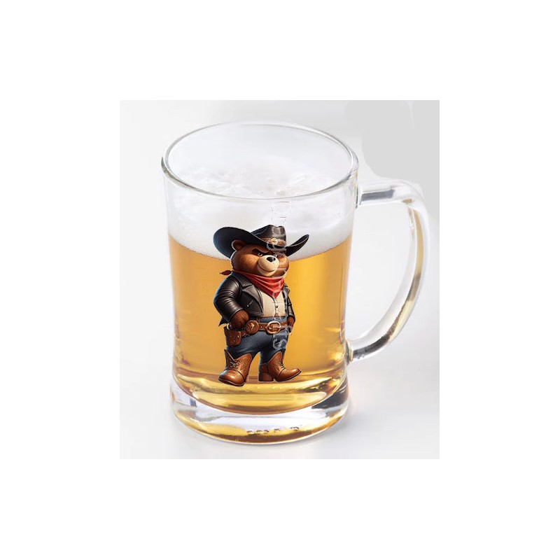 Glass Tankard - Cowboy(23)