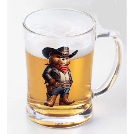 Glass Tankard - Cowboy(23)