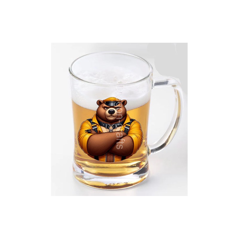 Glass Tankard - Leather (1) Glass Tankard - Leather (1)