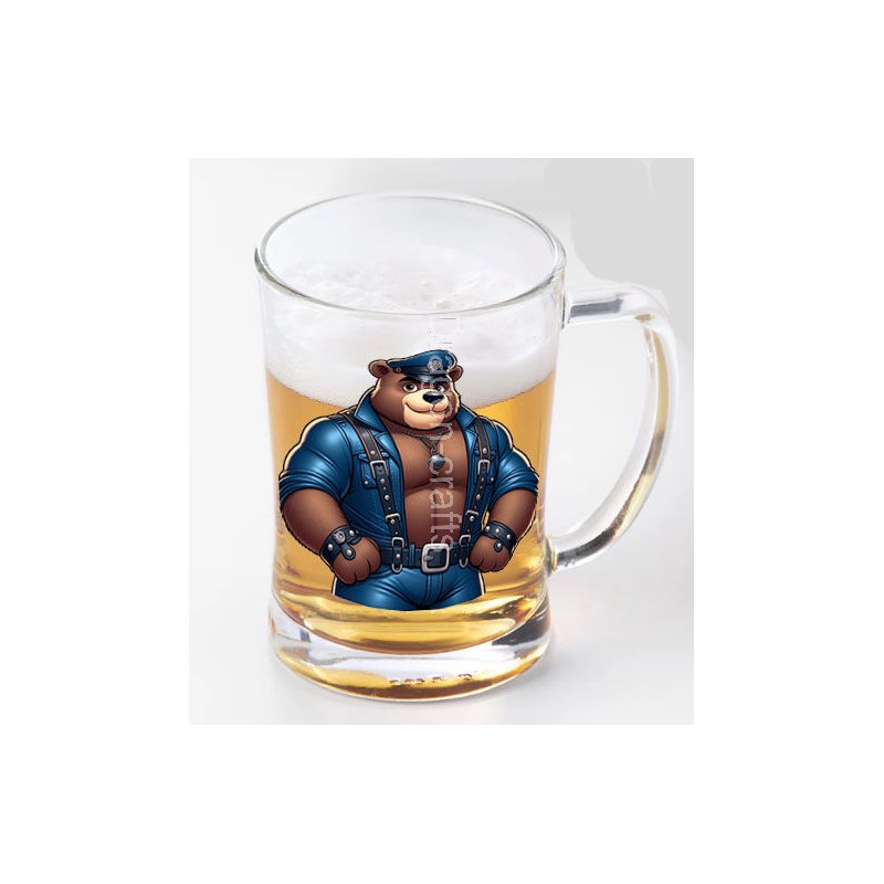 Glass Tankard - Leather (43) Glass Tankard - Leather (43)