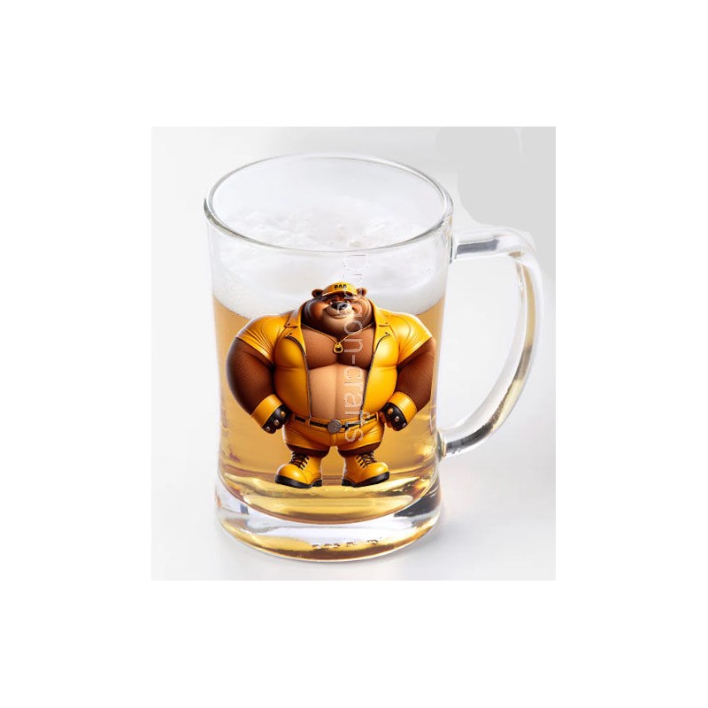 Glass Tankard - Leather (44) Glass Tankard - Leather (44)