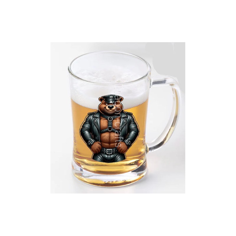 Glass Tankard - Leather (77) Glass Tankard - Leather (77)