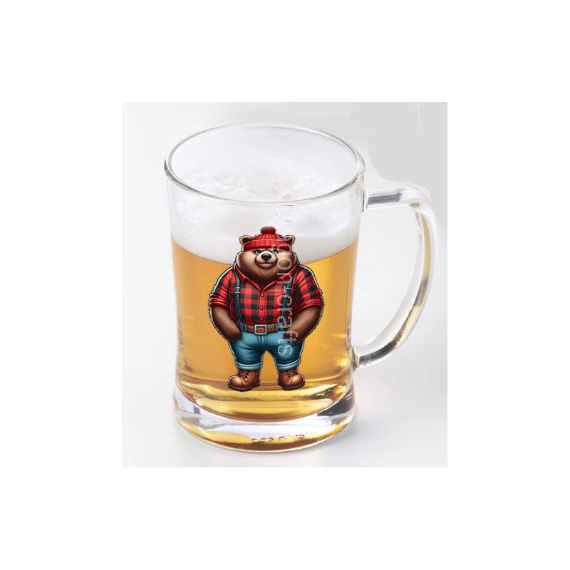 Glass Tankard - Lumberjack(4) Glass Tankard - Lumberjack(4)