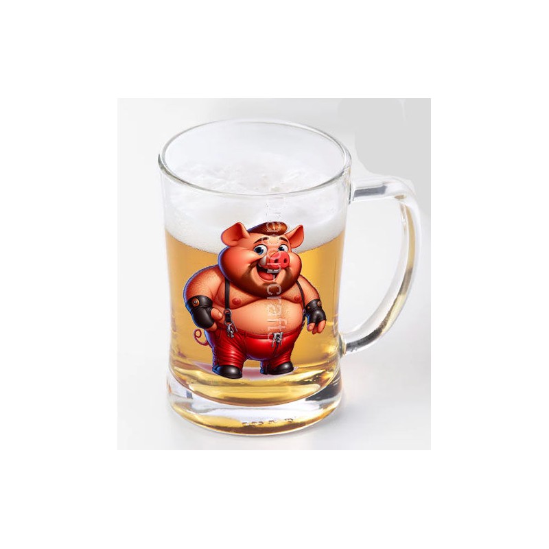 Glass Tankard - Pig(1)