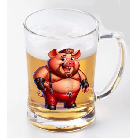 Glass Tankard - Pig(1)