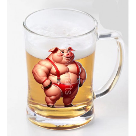 Glass Tankard - Pig(3)