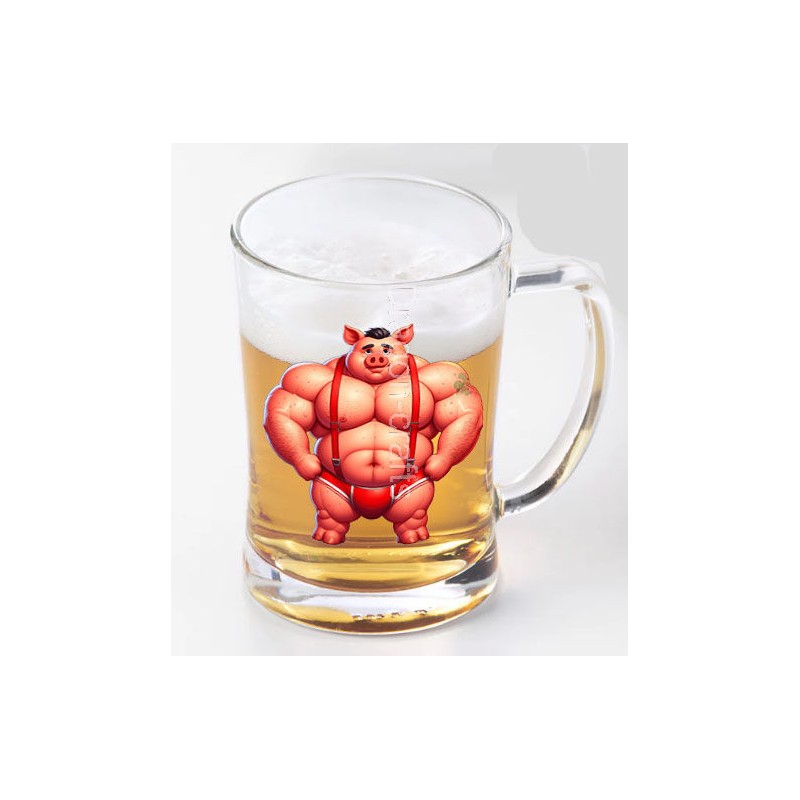 Glass Tankard - Pig(6)