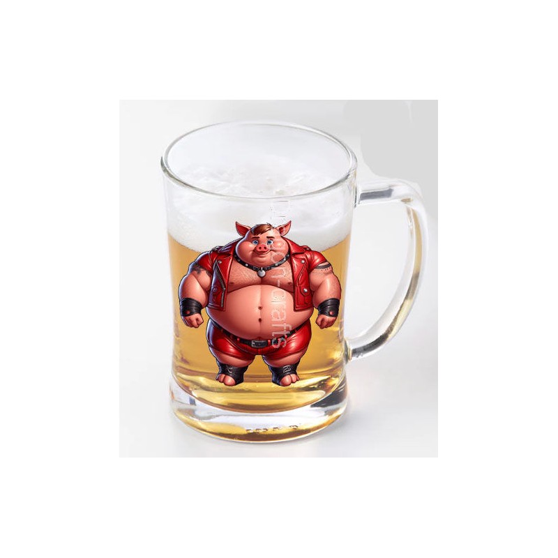 Glass Tankard - Pig(8)