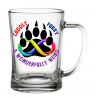 Glass Beer Tankard - Aspie Bear