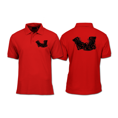 Polo Shirt - Front and Back Print - Army