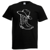 Adult General T-Shirt -boot - outline cowboy