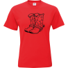 Adult General T-Shirt -boot - outline cowboy 3