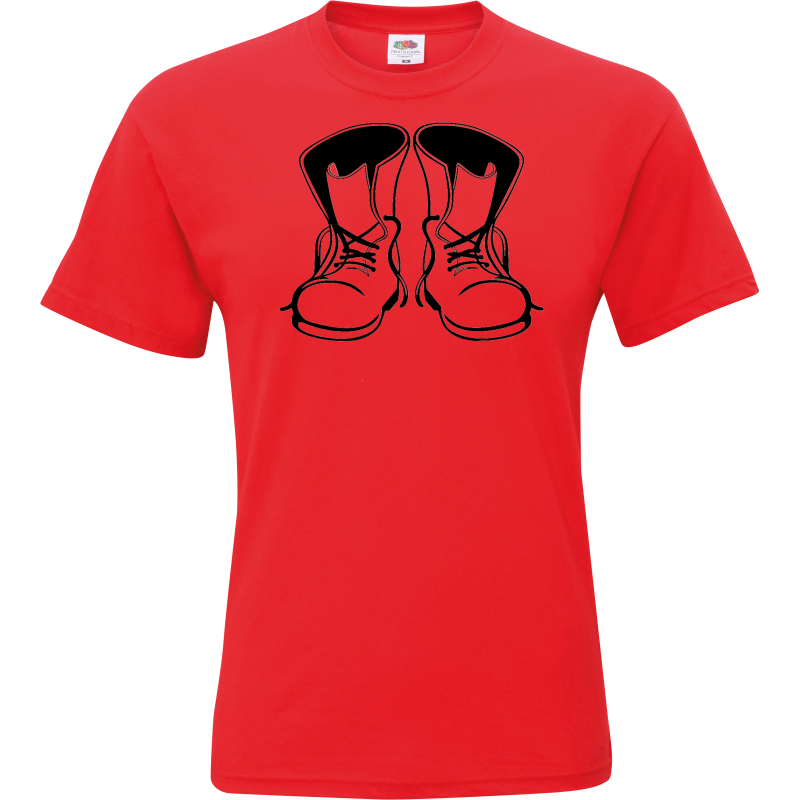 Adult General T-Shirt -boot -  tall lace up
