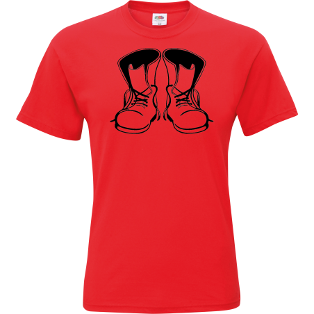 Adult General T-Shirt -boot -  tall lace up