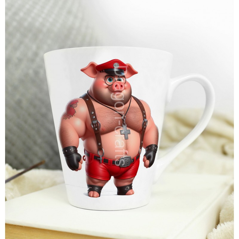 Short Latte Mug - Pig(2)