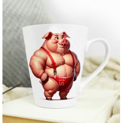 Short Latte Mug - Pig(3)