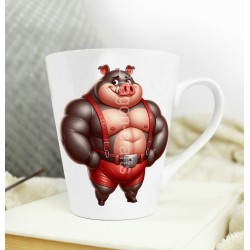 Short Latte Mug - Pig(4)