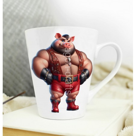 Short Latte Mug - Pig(5)