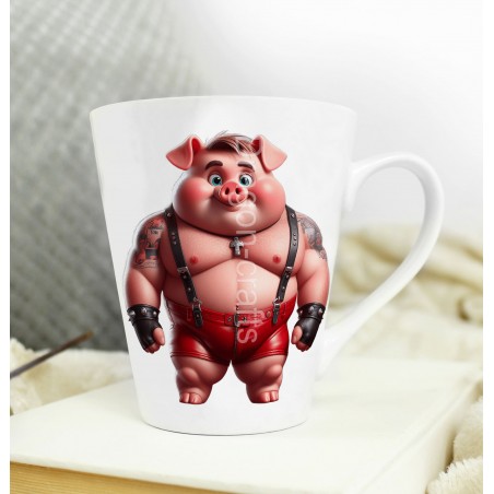 Short Latte Mug - Pig(7)