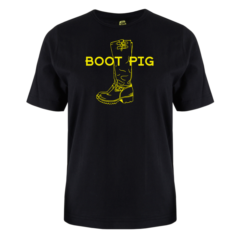 Adult General T-Shirt -boot - pig