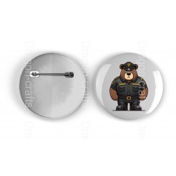 25mm Round Metal Badge - Cop (1)