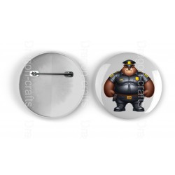 25mm Round Metal Badge - Cop (3)