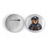 25mm Round Metal Badge - Cop (10)